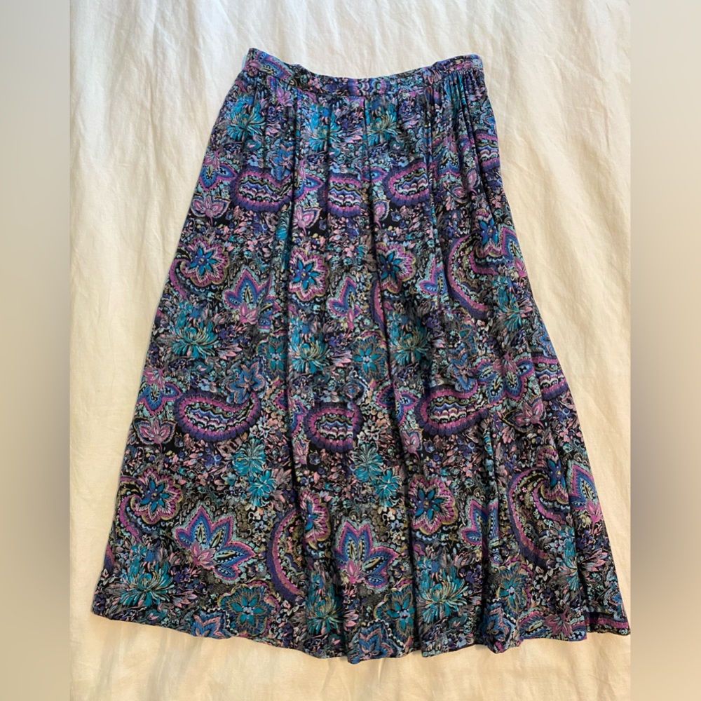 Thrifted vintage floral skirt
